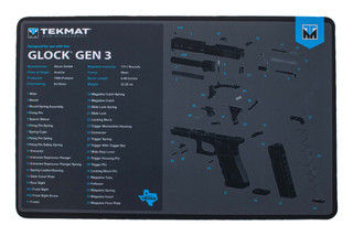 The TekMat Glock Gen 3 Gun Cleaning Mat is made of soft thermoplastic fiber to protect your weapon and its parts and won't stain from gun oil.
